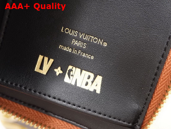 LVXNBA Zippy Wallet Vertical Brown Ball Grain Leather M80548 Replica