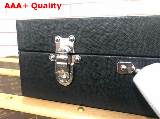 Louis Vuitton 18 Watch Case in Black Taiga Leather Replica