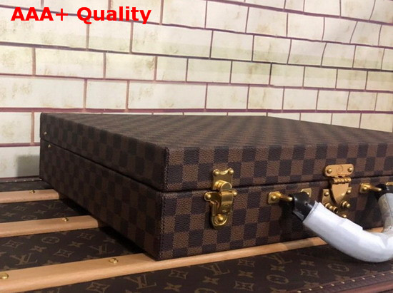 Louis Vuitton 18 Watch Case in Damier Ebene Canvas Replica