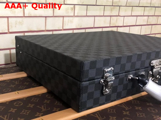 Louis Vuitton 18 Watch Case in Damier Graphite Canvas Replica