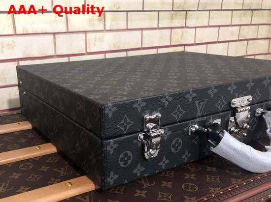 Louis Vuitton 18 Watch Case in Monogram Eclipse Canvas Replica