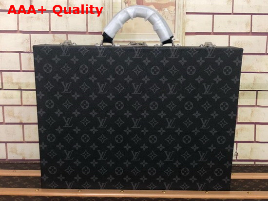 Louis Vuitton 18 Watch Case in Monogram Eclipse Canvas Replica