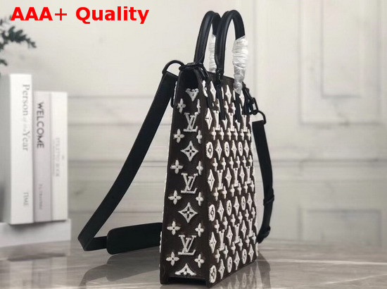 Louis Vuitton 2020 Mens Fashion Show Tote Bag in Embroidered Monogram Canvas Replica