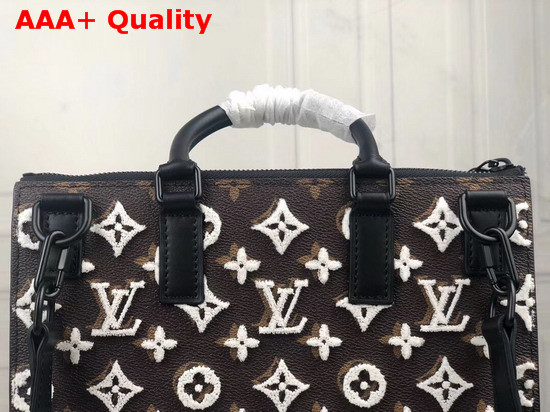 Louis Vuitton 2020 Mens Fashion Show Tote Bag in Embroidered Monogram Canvas Replica