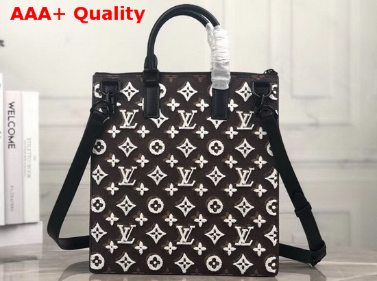 Louis Vuitton 2020 Mens Fashion Show Tote Bag in Embroidered Monogram Canvas Replica