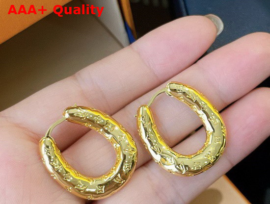 Louis Vuitton 2D Earrings Gold M00393 Replica