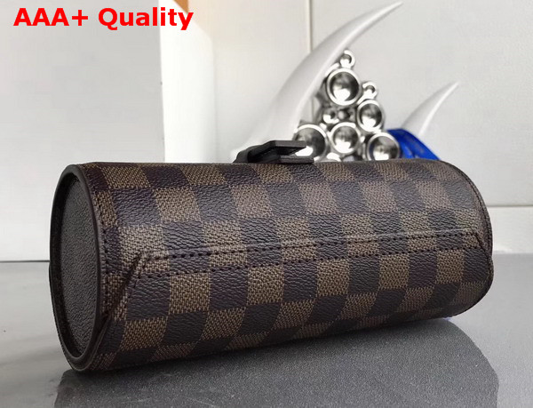 Louis Vuitton 3 Watch Case Damier Ebene Canvas Replica