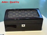 Louis Vuitton 3 Watch Case in Brown Wood and Monogram Canvas Replica