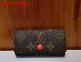 Louis Vuitton 4 Key Holder Monogram Canvas Poppy Replica