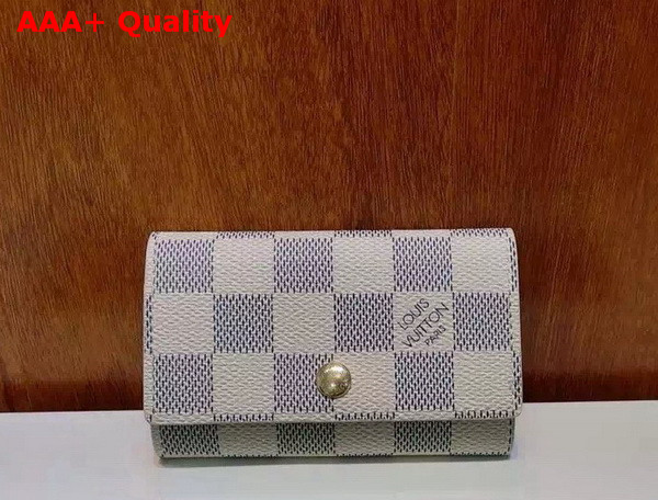 Louis Vuitton 6 Key Holder Damier Azur Canvas Replica