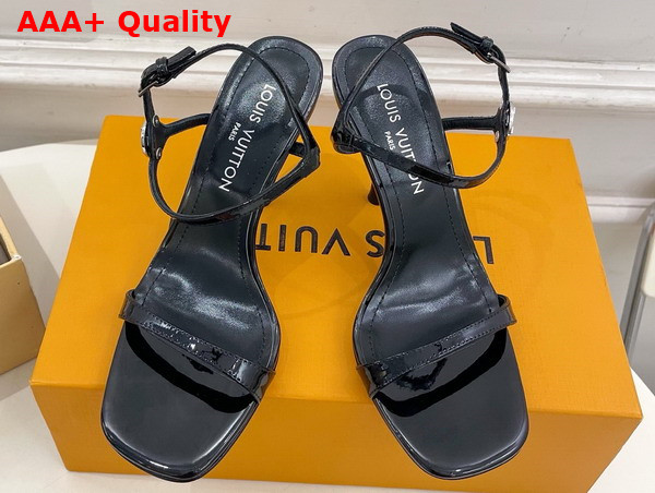 Louis Vuitton 6am Sandal in Black Patent Calf Leather 1AGWZM Replica