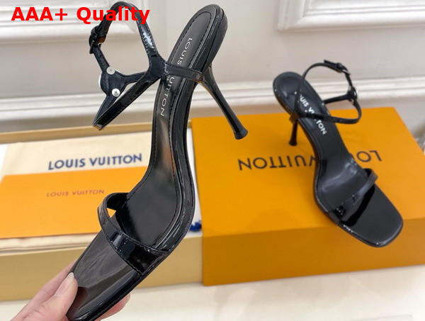 Louis Vuitton 6am Sandal in Black Patent Calf Leather 1AGWZM Replica