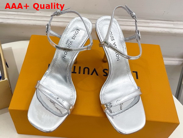 Louis Vuitton 6am Sandal in Silver Metallic Calf Leather 1AGWXU Replica