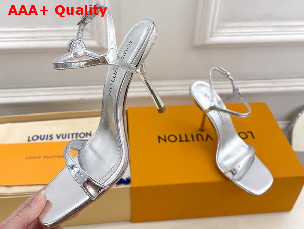 Louis Vuitton 6am Sandal in Silver Metallic Calf Leather 1AGWXU Replica