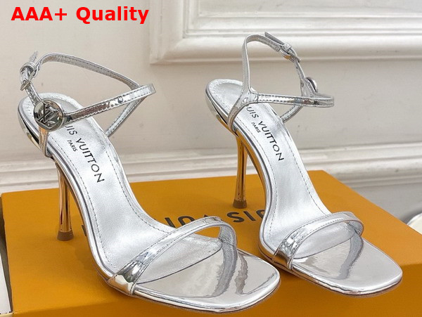 Louis Vuitton 6am Sandal in Silver Metallic Calf Leather 1AGWXU Replica