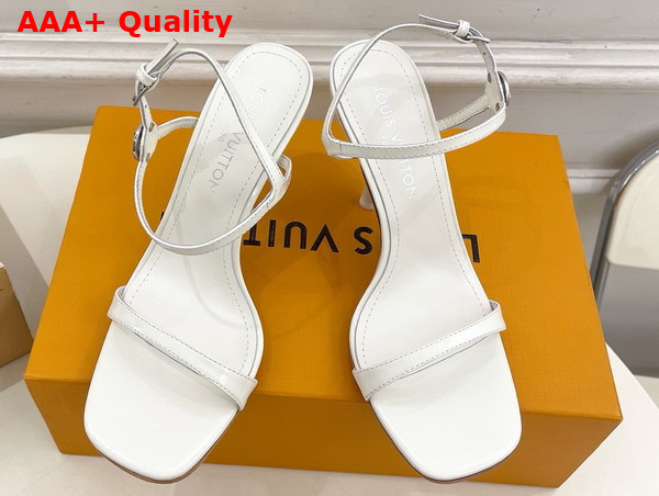 Louis Vuitton 6am Sandal in White Patent Calf Leather Replica