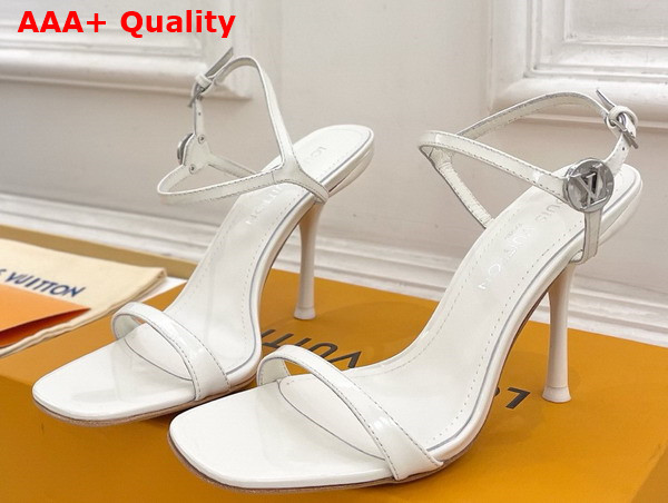 Louis Vuitton 6am Sandal in White Patent Calf Leather Replica