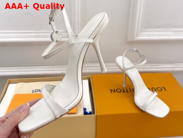 Louis Vuitton 6am Sandal in White Patent Calf Leather Replica