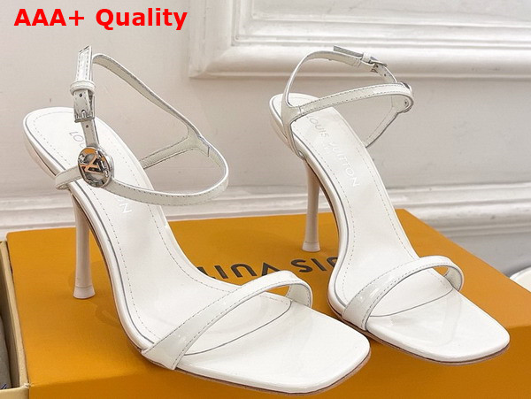 Louis Vuitton 6am Sandal in White Patent Calf Leather Replica