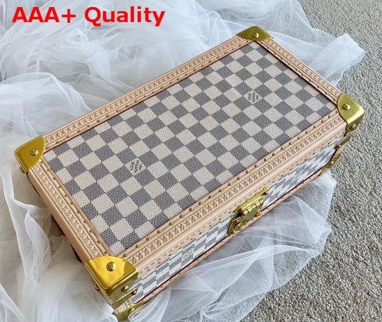 Louis Vuitton 8 Watch Case in Damier Azur Canvas Replica