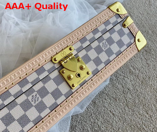 Louis Vuitton 8 Watch Case in Damier Azur Canvas Replica