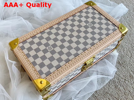 Louis Vuitton 8 Watch Case in Damier Azur Canvas Replica