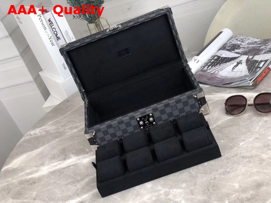 Louis Vuitton 8 Watch Case in Damier Graphite Canvas N48194 Replica