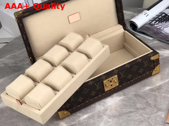 Louis Vuitton 8 Watch Case in Monogram Canvas with Beige Microfiber Lining M47641 Replica