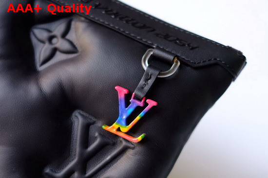 Louis Vuitton A4 Pouch Black Lambskin Puffer Material M68775 Replica