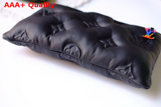 Louis Vuitton A4 Pouch Black Lambskin Puffer Material M68775 Replica