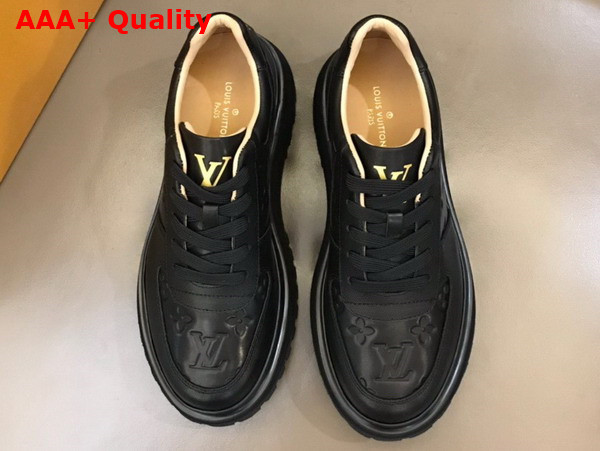 Louis Vuitton Abbesses Sneaker Black Monogram Embossed Calf Leather Replica