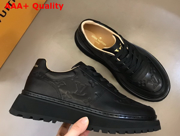 Louis Vuitton Abbesses Sneaker Black Monogram Embossed Calf Leather Replica