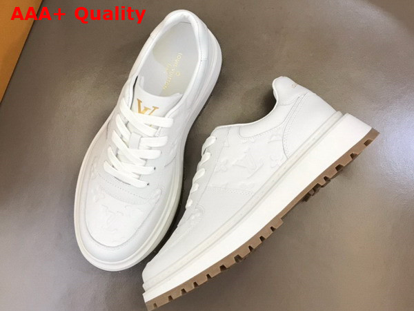 Louis Vuitton Abbesses Sneaker White Monogram Embossed Calf Leather Replica