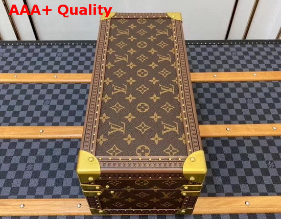 Louis Vuitton Accessories Box Monogram Canvas Blue Microfiber Lining Replica