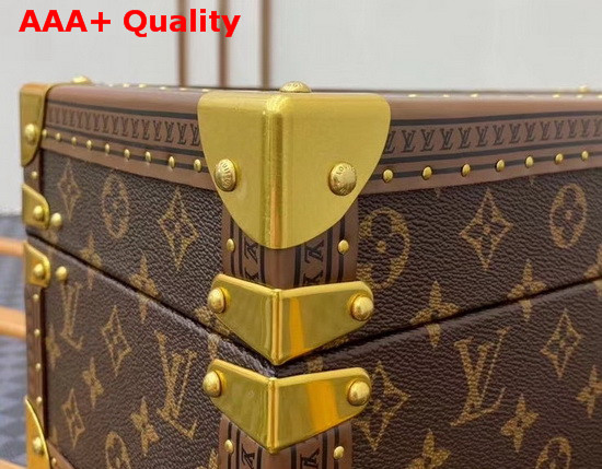 Louis Vuitton Accessories Box Monogram Canvas Blue Microfiber Lining Replica