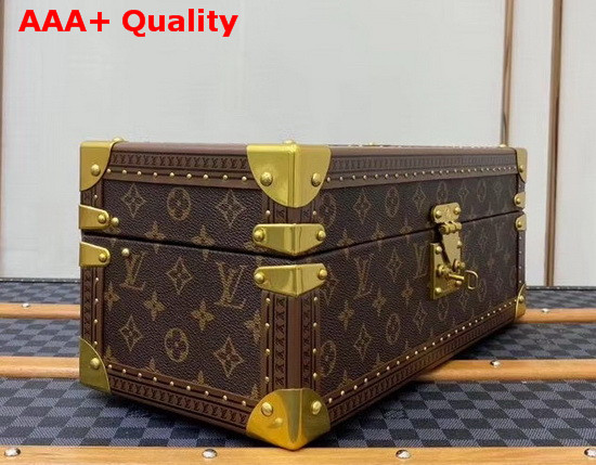 Louis Vuitton Accessories Box Monogram Canvas Brown Microfiber Lining Replica