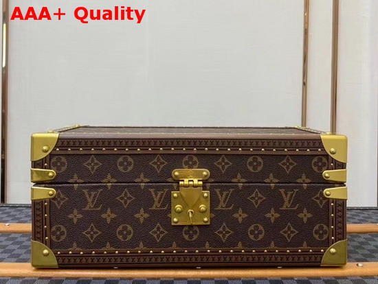 Louis Vuitton Accessories Box Monogram Canvas Brown Microfiber Lining Replica