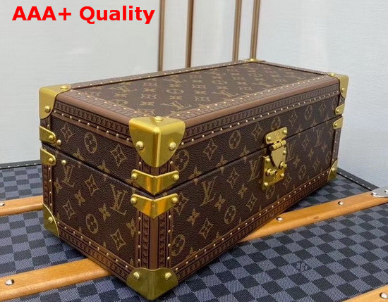 Louis Vuitton Accessories Box Monogram Canvas Khaki Microfiber Lining Replica