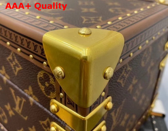 Louis Vuitton Accessories Box Monogram Canvas Khaki Microfiber Lining Replica