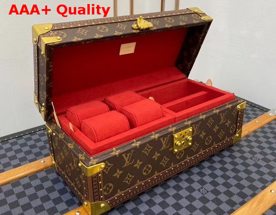 Louis Vuitton Accessories Box Monogram Canvas Rouge Microfiber Lining Replica