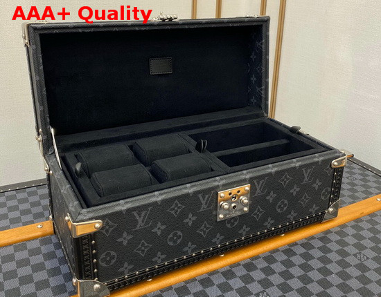 Louis Vuitton Accessories Box Monogram Eclipse Coated Canvas Black Microfiber Lining M44127 Replica