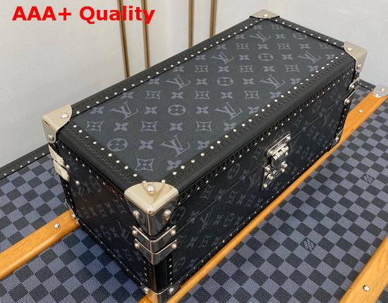 Louis Vuitton Accessories Box Monogram Eclipse Coated Canvas Dark Grey Microfiber Lining M44127 Replica