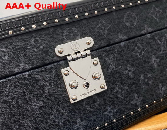 Louis Vuitton Accessories Box Monogram Eclipse Coated Canvas Dark Grey Microfiber Lining M44127 Replica