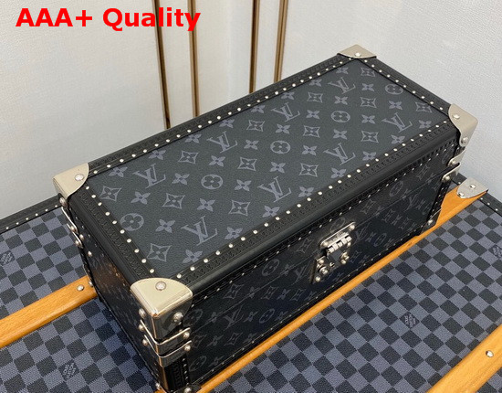 Louis Vuitton Accessories Box Monogram Eclipse Coated Canvas Pink Microfiber Lining M44127 Replica