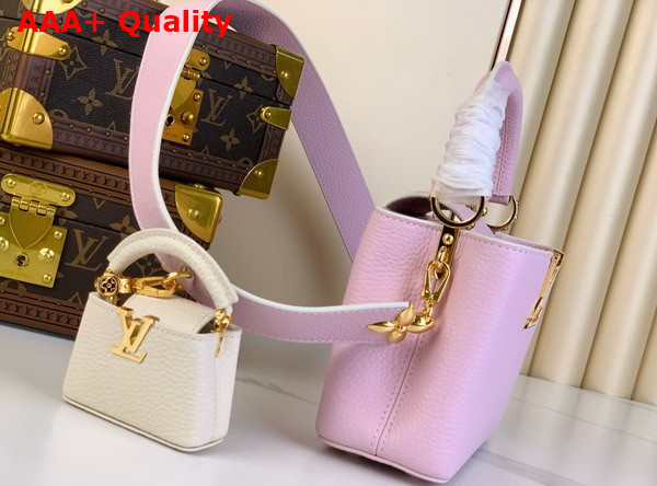 Louis Vuitton Adorable Edition of the Capucines Mini Handbag in Candy Pink Taurillon Leather Replica