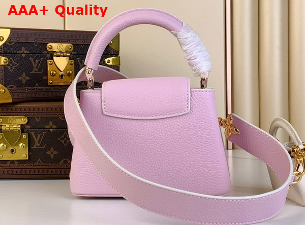 Louis Vuitton Adorable Edition of the Capucines Mini Handbag in Candy Pink Taurillon Leather Replica