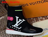 Louis Vuitton Aftergame Sneaker Boot in Black Stretch Textile 1A6679 Replica