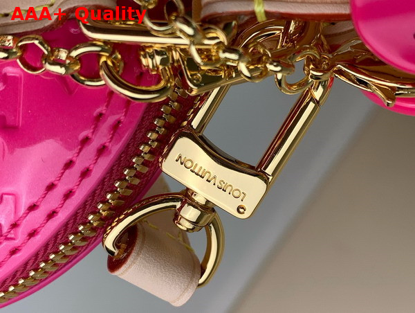 Louis Vuitton Alma BB Bag in Neon Pink Monogram Vernis Leather with Natural Cowhide Leather Trim M90611 Replica