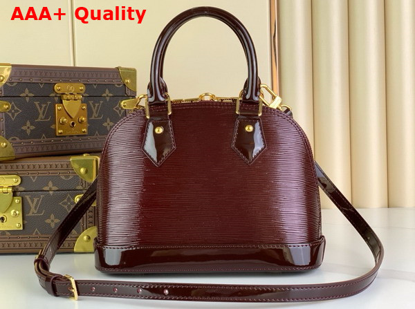 Louis Vuitton Alma BB Bag in Wine Red Epi Leather Replica