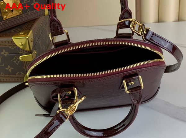 Louis Vuitton Alma BB Bag in Wine Red Epi Leather Replica